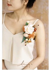 Ling’s moment 2pcs Prom Wrist/Shoulder Corsage Artificial Flower, Girl/Mother…