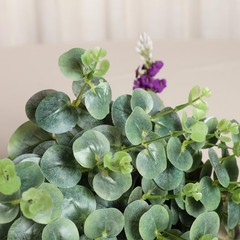 2 pcs 19″ tall Frosted Green Eucalyptus Artificial Greenery Bushes Wedding SALE