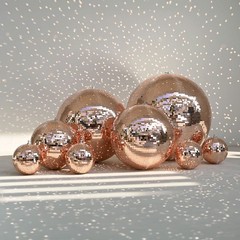 Yescom 8PCS Disco Ball Set 7″/12″/16″/20″/24″ for Party Event Wedding Rose Gold