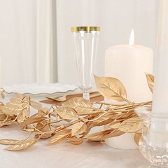 6 ft Metallic Gold Artificial Magnolia Foliage Hanging Leaves Garland Events