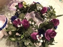 Wedding & More! Flower Basket Boutonnieres Corsages Royal Purple & Royal Blue