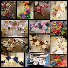 21 handmade PAPERFLOWER backdrop set♡ SALE!!!!