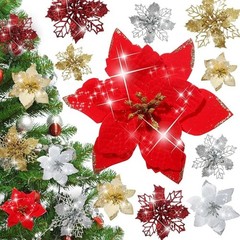 Silver poinsettia and rose wedding bouquet