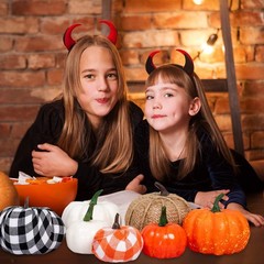 Ueerdand 16 PCS Fall Decor Assorted Sizes Artificial Pumpkins Mixed Color