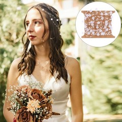 2 Rolls White Pearl Strings Garland Beads Wreath for Wedding Bouquet Crafts