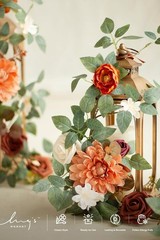 Ling’s moment 6Pack 1.8ft Artificial Flowers Garland Terracotta Lantern Flower