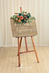 Ling’s Moment 2pcs Fall Wedding Artificial Floral Swags Welcome Sign Flowers …