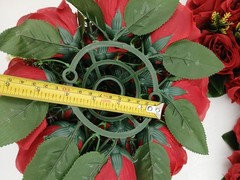Artificial Red Rose Kissing Ball Bouquets Set of 5 Wedding Centerpieces Silk