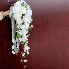 Wedding Bouquet for Bride Bridesmaid Cascading Bouquet Realistic Silk Flower 27