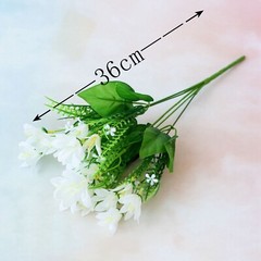 US 4pcs 20 Heads Artificial Garden Orchid Floral Wedding Home Party Decorate