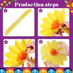Watersay 12 Pcs 10″ 20″ Giant Mexican Fiesta Paper 20 inches, Classic Color