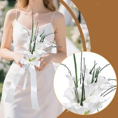 Wedding Bridal Bouquet White Decorative for Bridal Shower Proposal Marriage