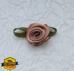 Ruwado Khaki Satin Roses w/ Leaves 50pcs