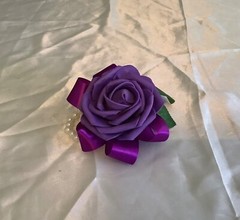 Real touch rose wrist corsage…custom made