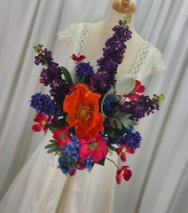 Summer Love Bright and Beautiful Faux Silk Wedding Bouquet