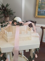 Vintage 1988 Custom Made Wood Gazebo Spins 17 X 10 Bridal Wedding Spring Decor