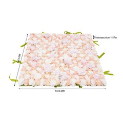 Artificial Flower Wall Panel Silk Rose Wall Mat Backdrop Wedding Holiday Decor