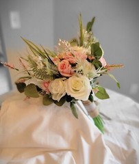 Wedding Bouquet and Boutenniere Bridal Flower Bouquet