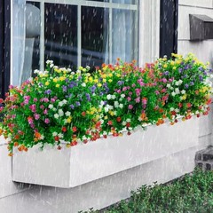 100Pc Artificial Flowers Fake Eucalyptus Plant Outdoor Wedding Home Garden Decor