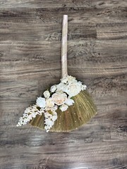 NEW Signature Wedding Jumping Broom – Off White – African American Wedding Broom