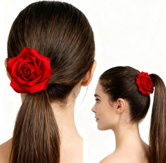 8 Head Premade Satin Rose DIY Set -Forever Flower Complete Kit Assembly Multi Us