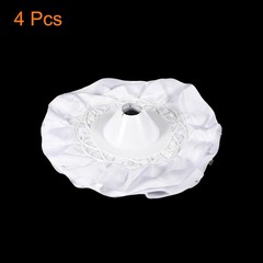 4Pcs Bouquet Collar Satin DIY Decoration Bridal Bouquet Holder for Wedding White