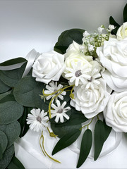 Artificial Arch Flowers Kit, 2Pcs Artificial Flower Arch Decor 2 Drapes Ivory
