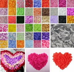 90-100 Rose Petals Scatter Decoration Petals Silver Red Gold Purple