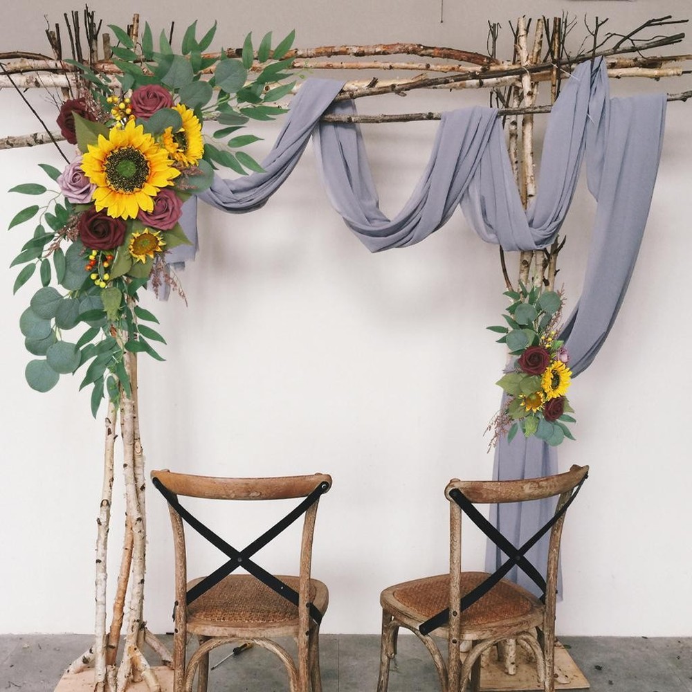 Flower Swag Flower Garland Sunflowers Rustic Decor for Ceremony Party Home