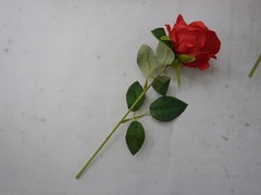 Riceshoot 395 Piece Artificial Silk Roses Flowers with Stems, Red