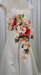 Sand and Beach Silk Cascade Wedding Bouquet