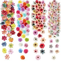 217 Pcs Mini Fake Flowers for Crafts Bulk Fake Flower Heads Charming Color