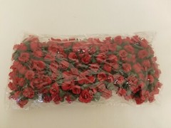 Lot 144 pcs Red Artificial Rosebuds Roses Flowers 16mm 5/8″ 5/8 Inch on Stem