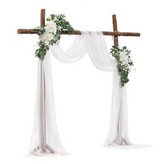 Artificial Wedding Arch Flowers Kit White Wedding Arch Flowers with Drapes