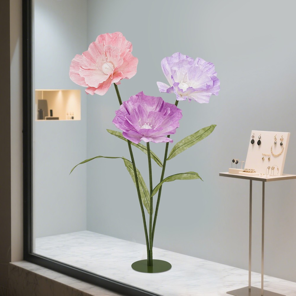 Giant Artificial Flowers with Base, Wedding Artificial Flower Decoration Stand