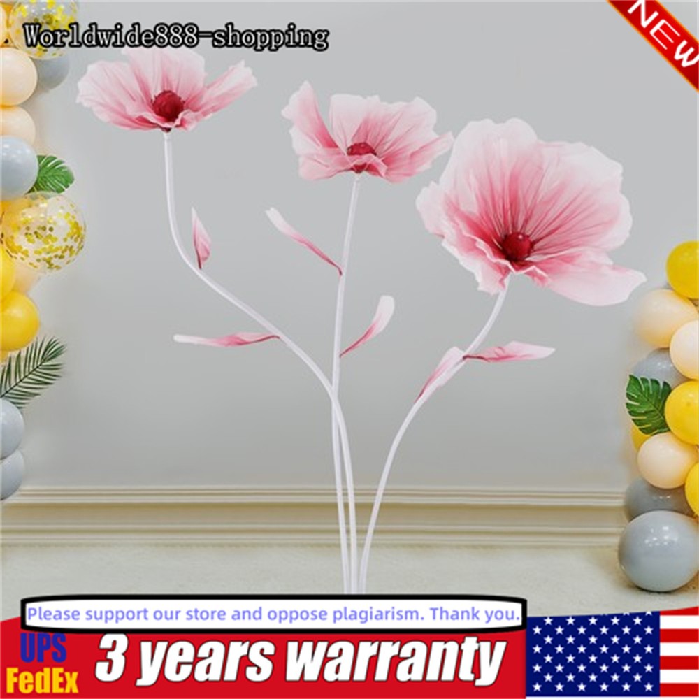 Handmade Gradient Red Silk Flower Artificial Flower Wedding Stage Backdrop Decor