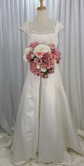 Rose Garden Hydrangea, Peony and Rose Faux Silk Wedding Bouquet