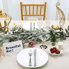 FROSTED GREEN 5 ft long Artificial Willow Foliage Garlands Wedding Decorations