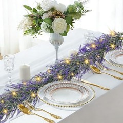 Lavender Garland with LightsPcs 6FT Purple Flower Garland, Artificial Spring 2