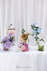Vibrant Set of 6 Mini Bridesmaid Bouquets – Pre-Made Artificial Flowers