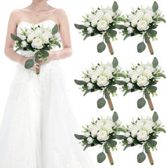 Elegant Set of 10 Bridesmaid Bouquets for Your Perfect Wedding Day