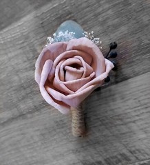 Mauve & Dusty Blue Wedding Bouquet Navy Sola Wood Bridal Flowers Bridesmaid Rose