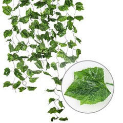 Meiliy 8 Ft 5pcs Artificial Greenery Ivy Vine 5pack, Grape Leaves 5 Pcs