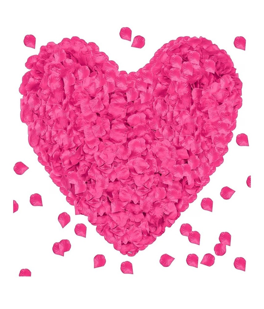 Artificial Pink Rose Fabric Petals Loose 2in Wedding Romantic Decoration