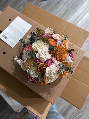 Sola Wood Flower Bouquet – Pink, Orange, White. NEVER USED!