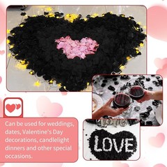 1000 Realistic Black Artificial Rose Petals for Romantic Weddings and Events