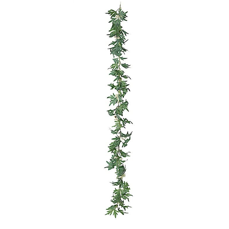6 feet Cream Silk Daisy Flowers Garland with Leaves Hanging 6 feet,