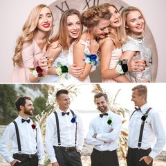 Deep Blue Corsage & Boutonniere Set – 2 Pcs Wrist Bracelets for Wedding, Prom, P