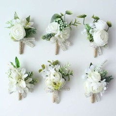 Buttonhole Rose Brooch Bride Wedding Wrist Corsage Bracelet Marriage Accessories