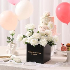 50pcs Roses Artificial Flowers Bulk,Realistic Long Stem Fake Silk Off White-50